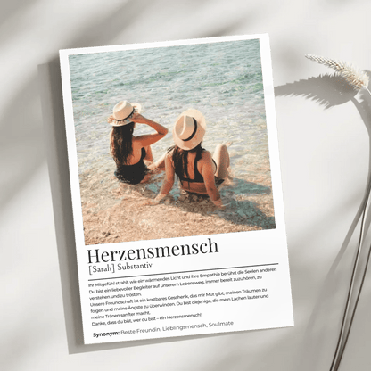 Personalisiertes Poster "Herzensmensch" Little Mathilda Little Mathilda Poster