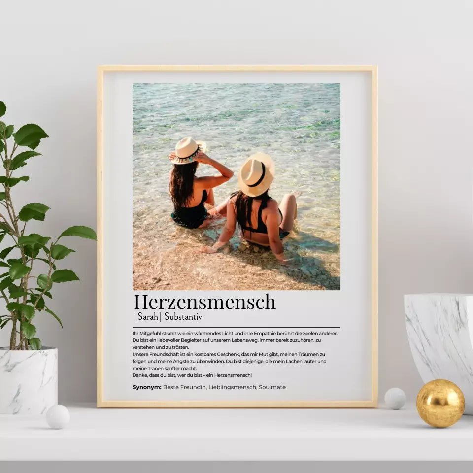 Personalisiertes Poster "Herzensmensch" Little Mathilda Little Mathilda Poster