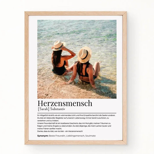 Poster Personalisiertes Poster "Herzensmensch" Little Mathilda