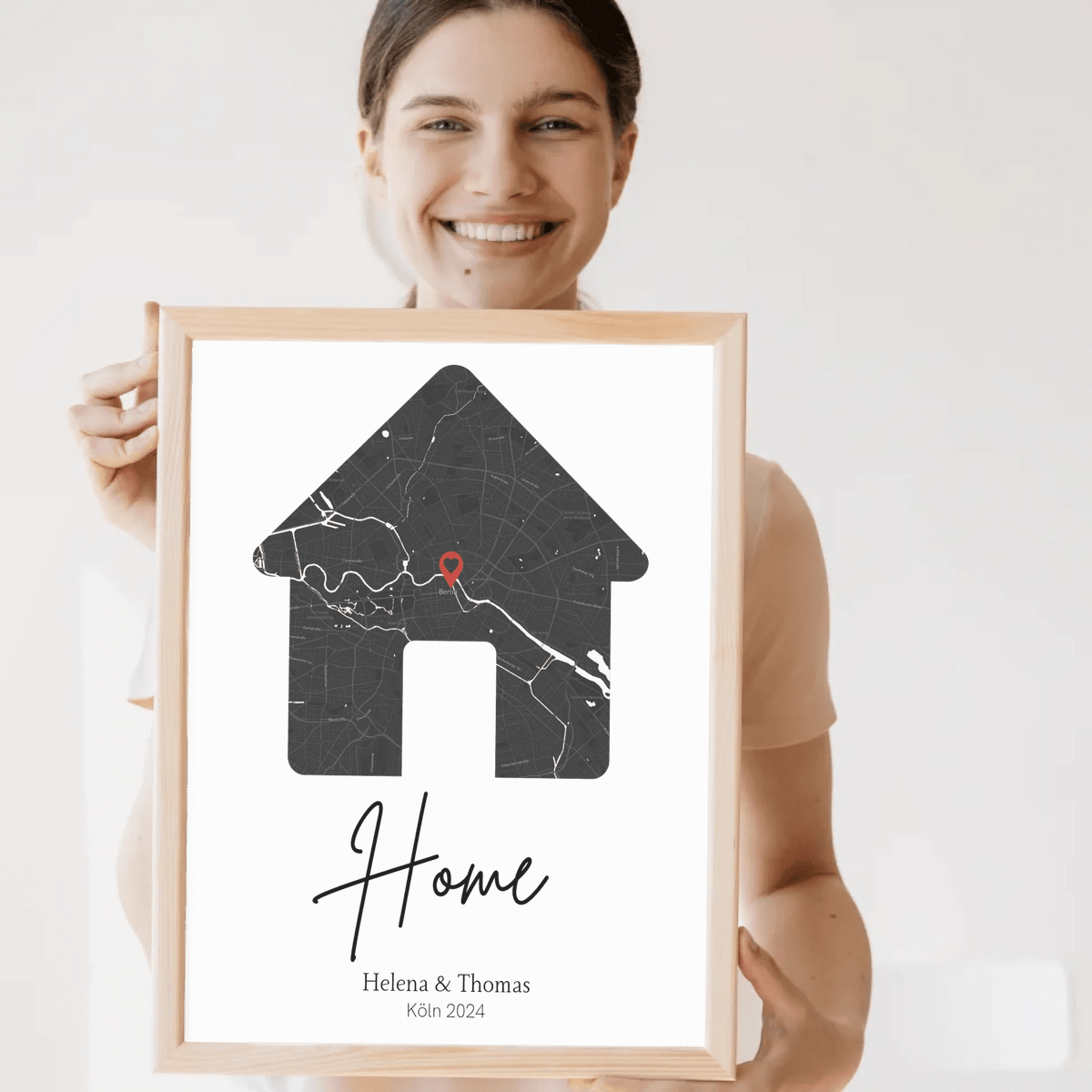 Personalisiertes Poster: Home | Geschenk zum Einzug mit Adresse Little Mathilda Little Mathilda Poster