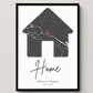 Personalisiertes Poster: Home | Geschenk zum Einzug mit Adresse Little Mathilda Little Mathilda Poster