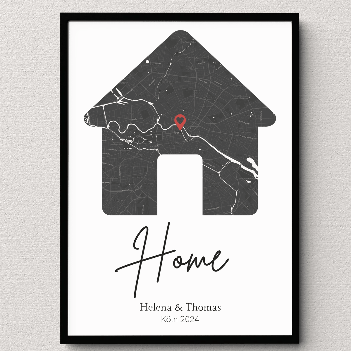 Personalisiertes Poster: Home | Geschenk zum Einzug mit Adresse Little Mathilda Little Mathilda Poster