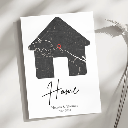 Personalisiertes Poster: Home | Geschenk zum Einzug mit Adresse Little Mathilda Little Mathilda Poster