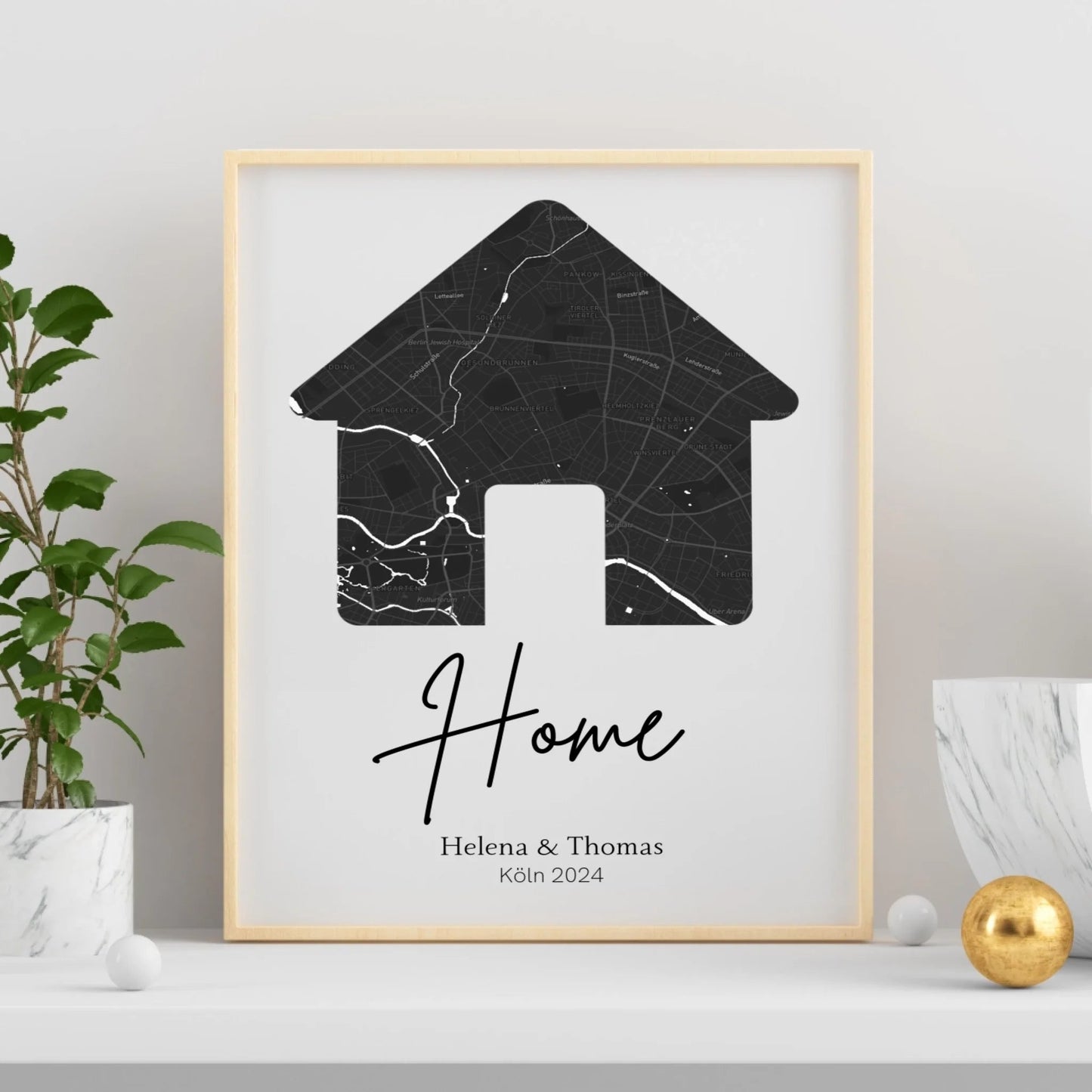 Personalisiertes Poster: Home | Geschnek zum Einzug mit Adresse Little Mathilda Little Mathilda Poster