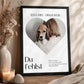 Personalisiertes Poster Hund im Herzdesign - Erinnerung an verstorbenen Hund mit Rahmen Little Mathilda Little Mathilda Poster