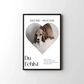 Personalisiertes Poster Hund im Herzdesign - Erinnerung an verstorbenen Hund mit Rahmen Little Mathilda Little Mathilda Poster