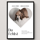 Personalisiertes Poster Hund im Herzdesign - Erinnerung an verstorbenen Hund mit Rahmen Little Mathilda Little Mathilda Poster