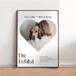 Personalisiertes Poster Hund im Herzdesign - Erinnerung an verstorbenen Hund mit Rahmen Little Mathilda Little Mathilda Poster