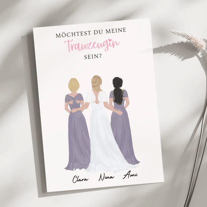 Personalisiertes Poster: Trauzeugin fragen Little Mathilda Little Mathilda Poster