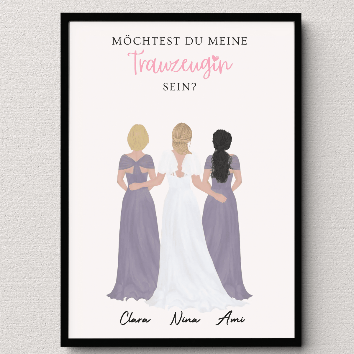 Personalisiertes Poster: Trauzeugin fragen Little Mathilda Little Mathilda Poster