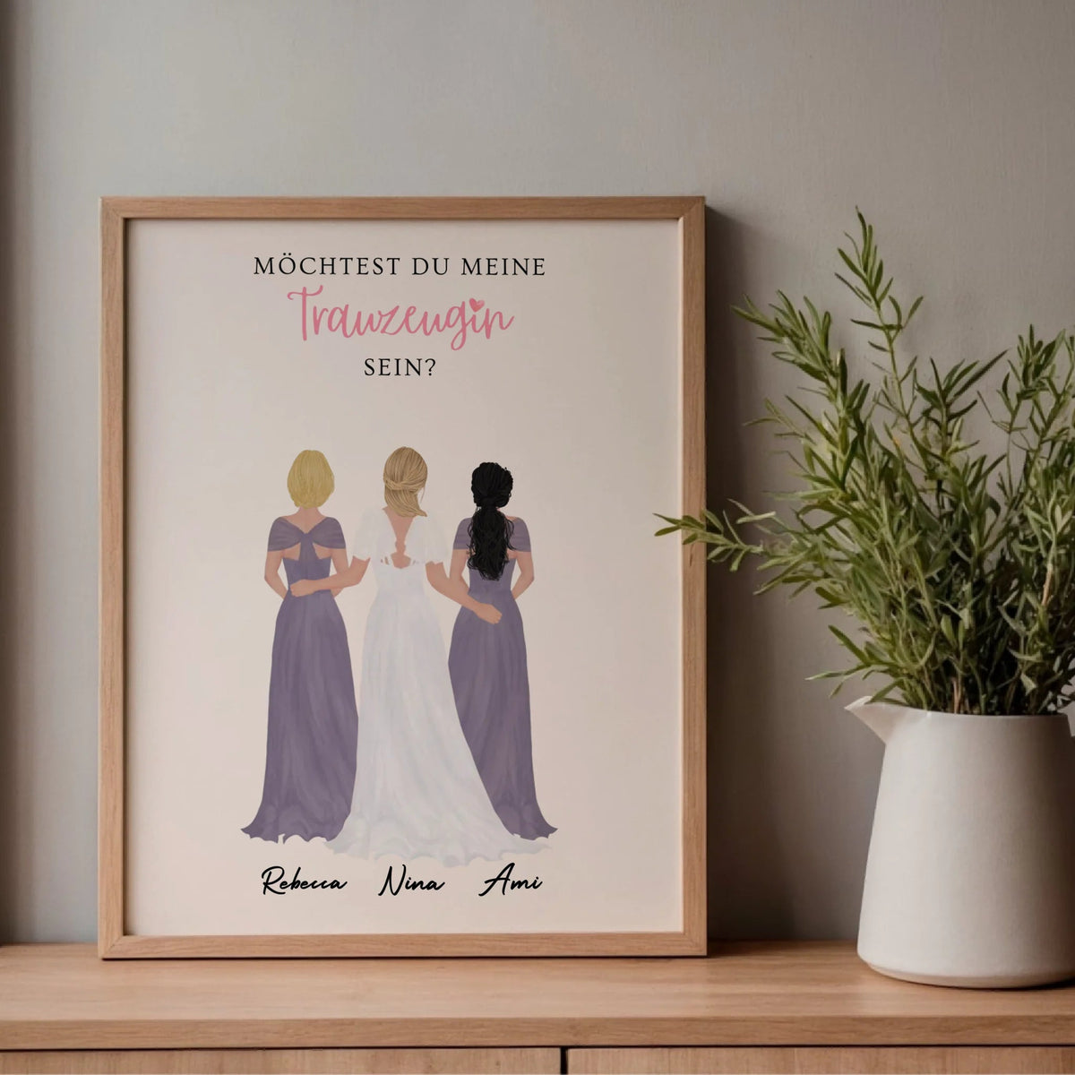 Personalisiertes Poster: Trauzeugin fragen Little Mathilda Little Mathilda Poster