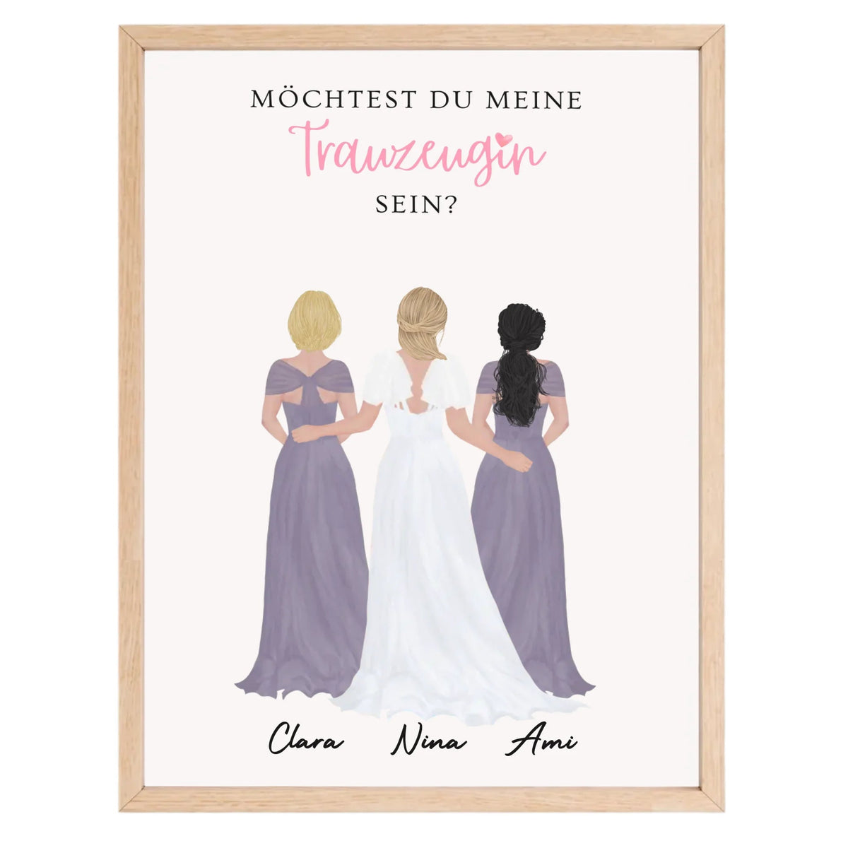 Personalisiertes Poster: Trauzeugin fragen Little Mathilda Little Mathilda Poster