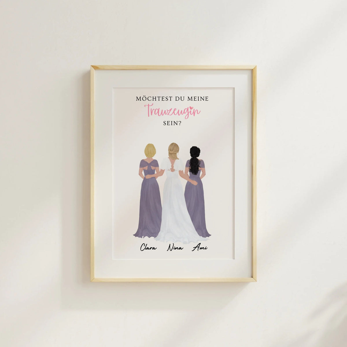 Personalisiertes Poster: Trauzeugin fragen Little Mathilda Little Mathilda Poster