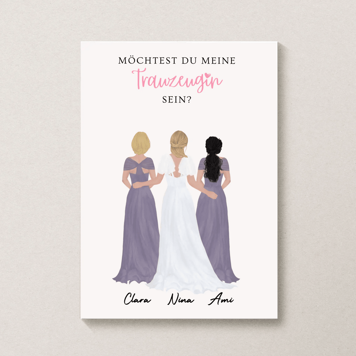 Personalisiertes Poster: Trauzeugin fragen Little Mathilda Little Mathilda Poster