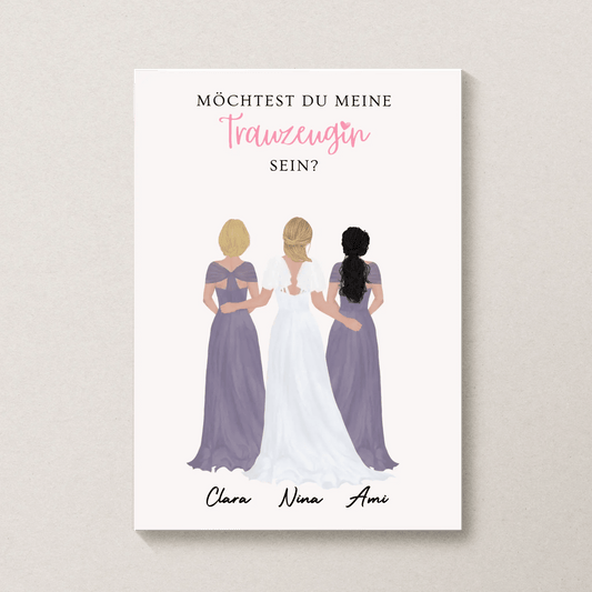 Personalisiertes Poster: Trauzeugin fragen Little Mathilda Little Mathilda Poster
