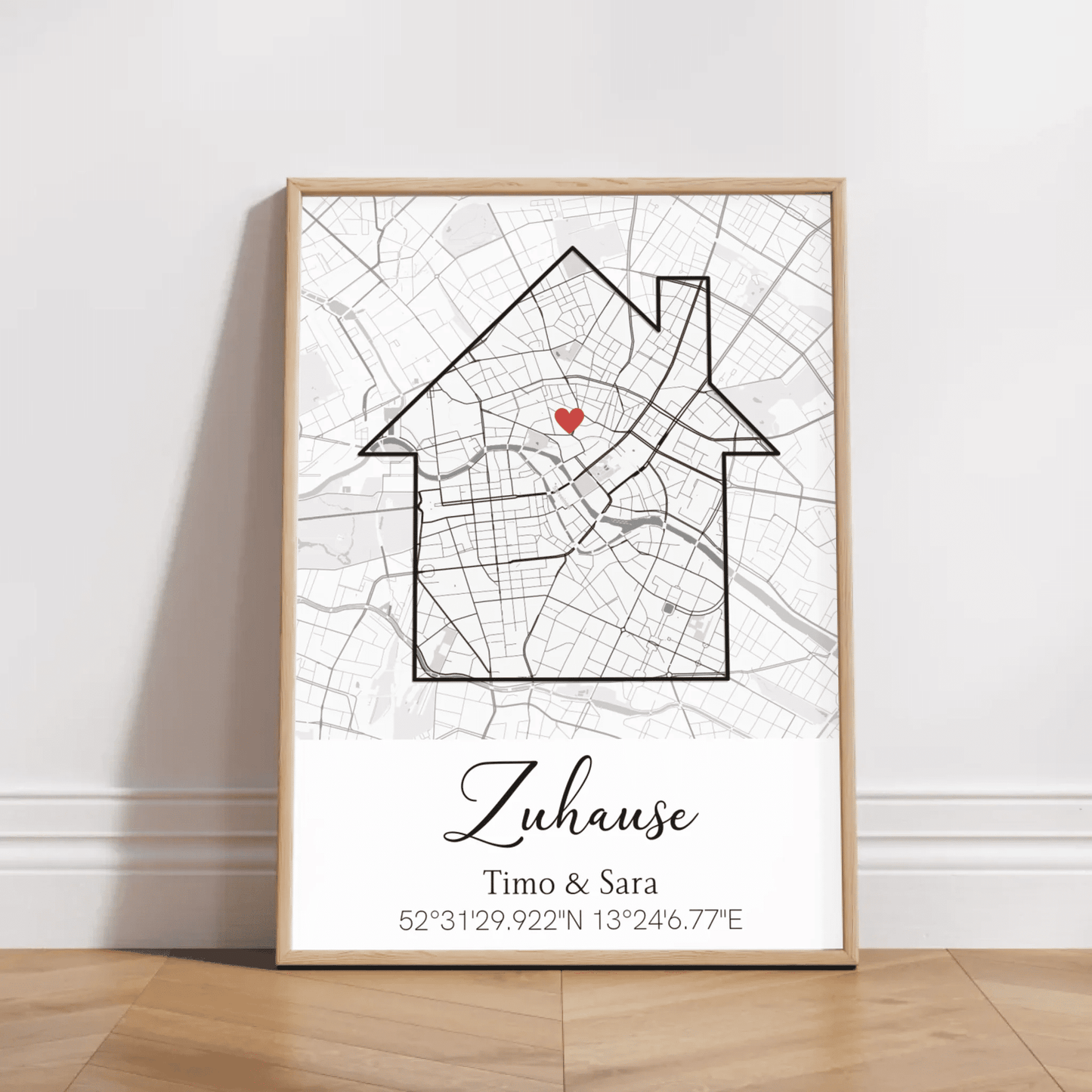 Personalisiertes Poster zum Einzug mit Stadtkarte & Koordinaten Little Mathilda Little Mathilda Poster