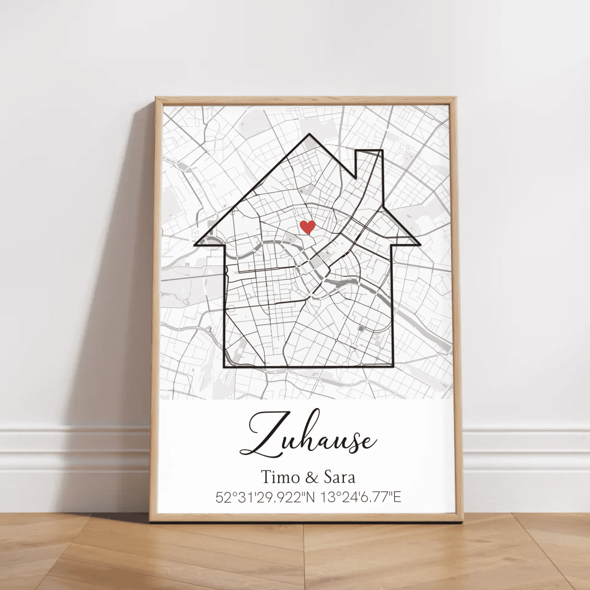 Personalisiertes Poster zum Einzug mit Stadtkarte & Koordinaten Little Mathilda Little Mathilda Poster