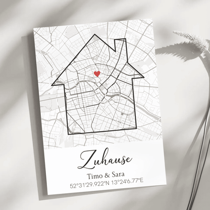 Personalisiertes Poster zum Einzug mit Stadtkarte & Koordinaten Little Mathilda Little Mathilda Poster