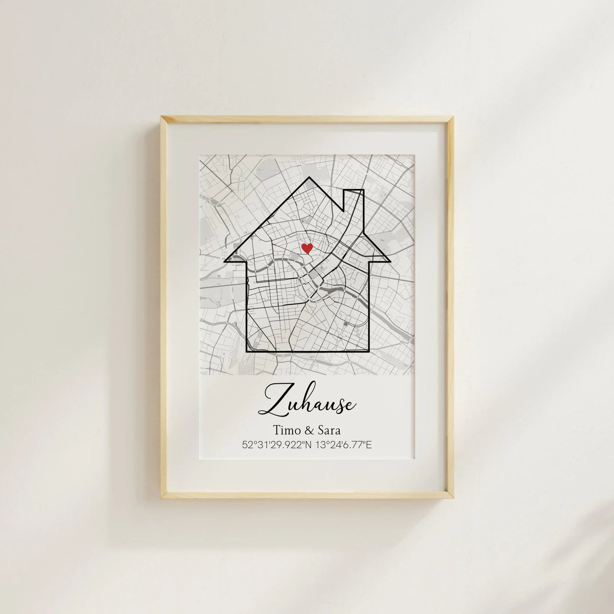 Personalisiertes Poster zum Einzug mit Stadtkarte & Koordinaten Little Mathilda Little Mathilda Poster