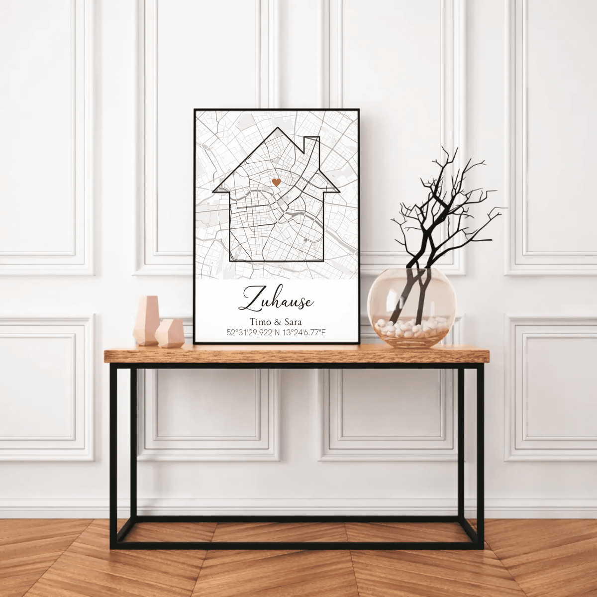 Personalisiertes Poster zum Einzug mit Stadtkarte & Koordinaten Little Mathilda Little Mathilda Poster