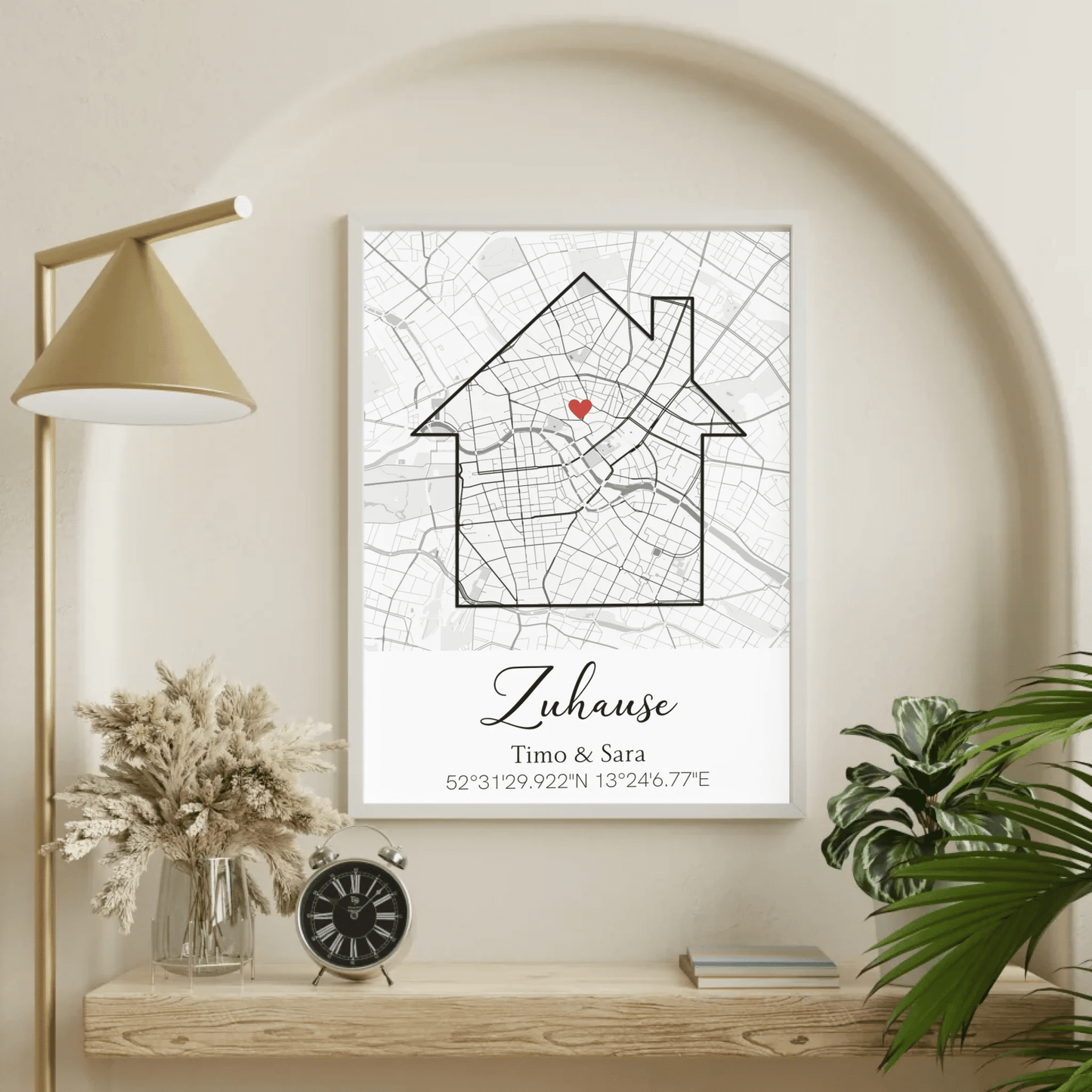 Personalisiertes Poster zum Einzug mit Stadtkarte & Koordinaten Little Mathilda Little Mathilda Poster