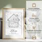 Personalisiertes Poster zum Einzug mit Stadtkarte & Koordinaten Little Mathilda Little Mathilda Poster