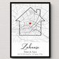 Personalisiertes Poster zum Einzug mit Stadtkarte & Koordinaten Little Mathilda Little Mathilda Poster