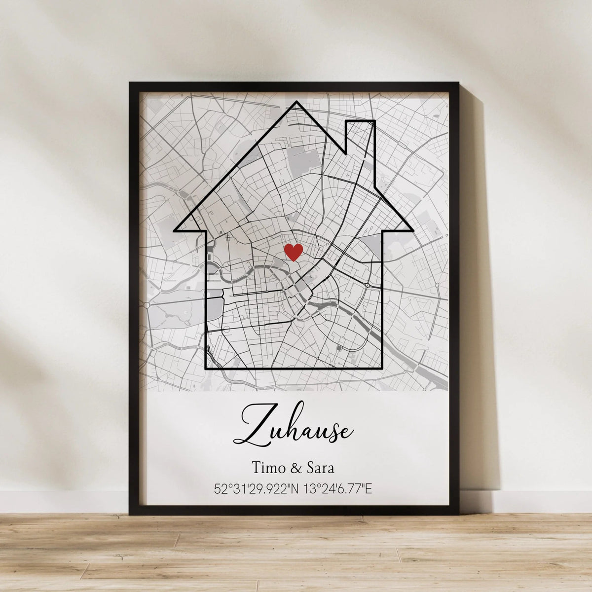Personalisiertes Poster zum Einzug mit Stadtkarte & Koordinaten Little Mathilda Little Mathilda Poster