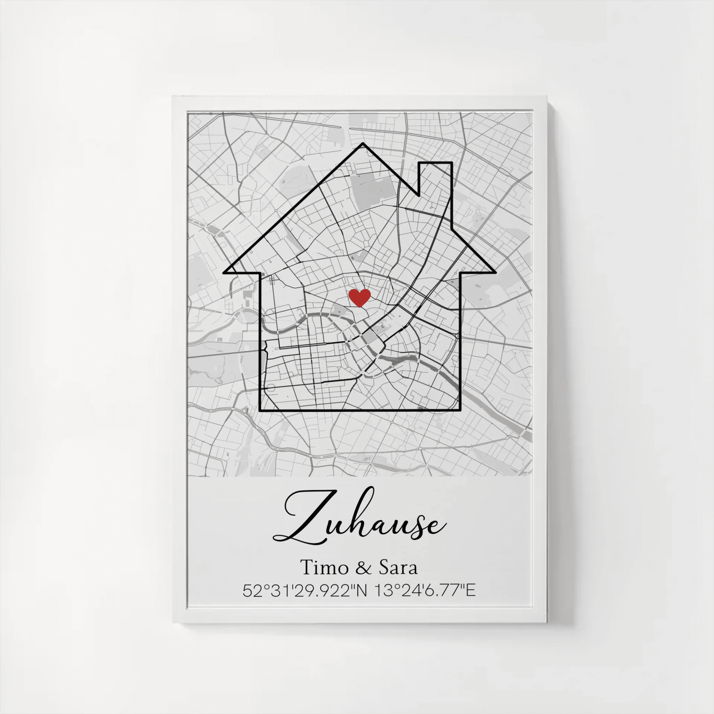Personalisiertes Poster zum Einzug mit Stadtkarte & Koordinaten Little Mathilda Little Mathilda Poster