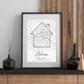 Personalisiertes Poster zum Einzug mit Stadtkarte & Koordinaten Little Mathilda Little Mathilda Poster