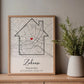 Personalisiertes Poster zum Einzug mit Stadtkarte & Koordinaten Little Mathilda Little Mathilda Poster