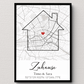 Personalisiertes Poster zum Einzug mit Stadtkarte & Koordinaten Little Mathilda Little Mathilda Poster