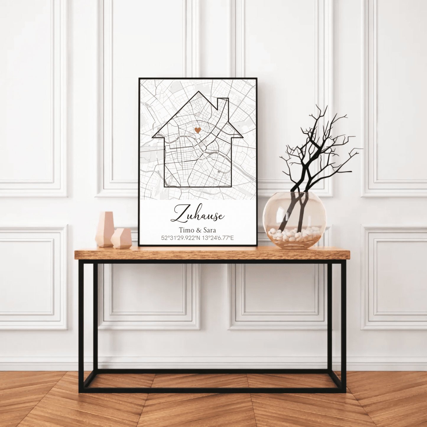 Personalisiertes Poster zum Einzug mit Stadtkarte & Koordinaten Little Mathilda Little Mathilda Poster