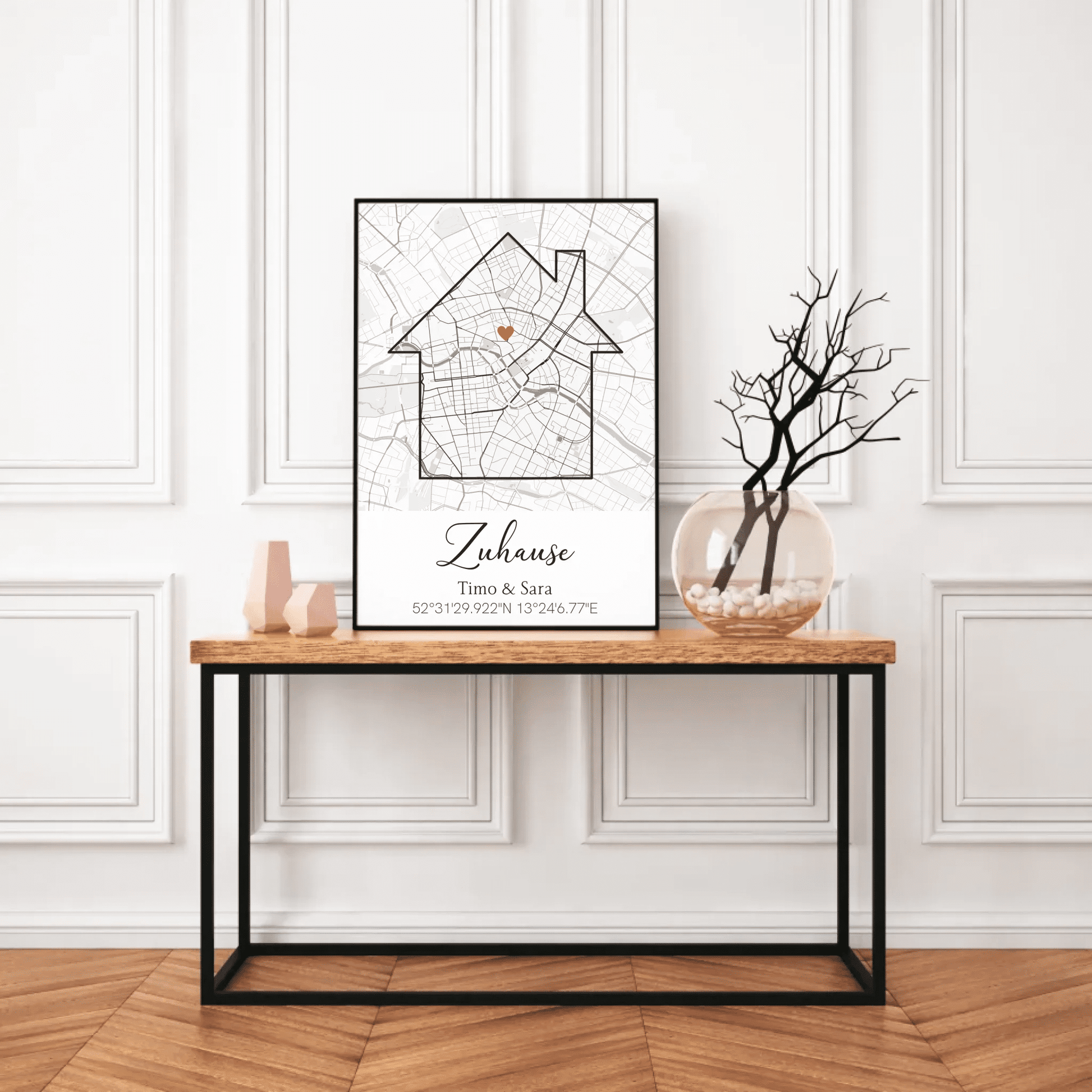 Personalisiertes Poster zum Einzug mit Stadtkarte & Koordinaten Little Mathilda Little Mathilda Poster