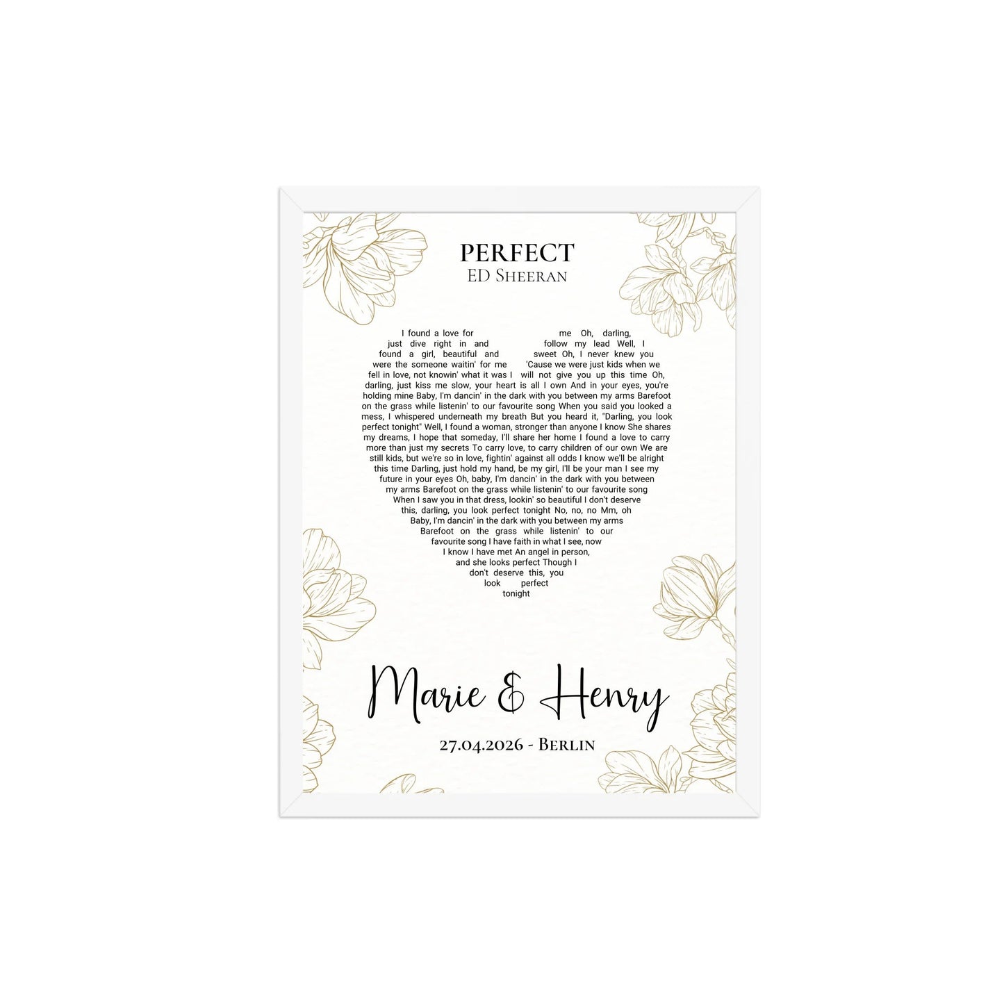 Personalisiertes Songtext Poster mit Namen, Wunschsong und Untertitel Little Mathilda Little Mathilda Poster