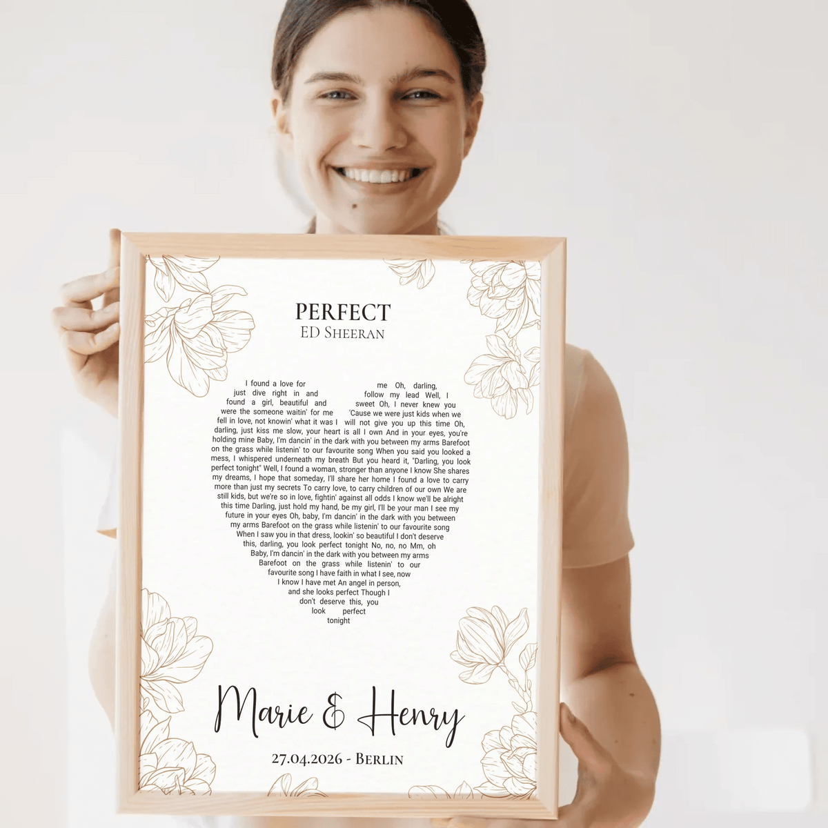 Personalisiertes Songtext Poster mit Namen, Wunschsong und Untertitel Little Mathilda Little Mathilda Poster