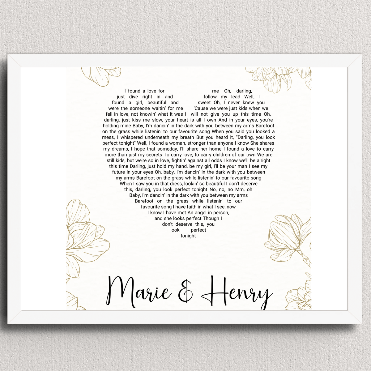 Personalisiertes Songtext Poster mit Namen, Wunschsong und Untertitel Little Mathilda Little Mathilda Poster