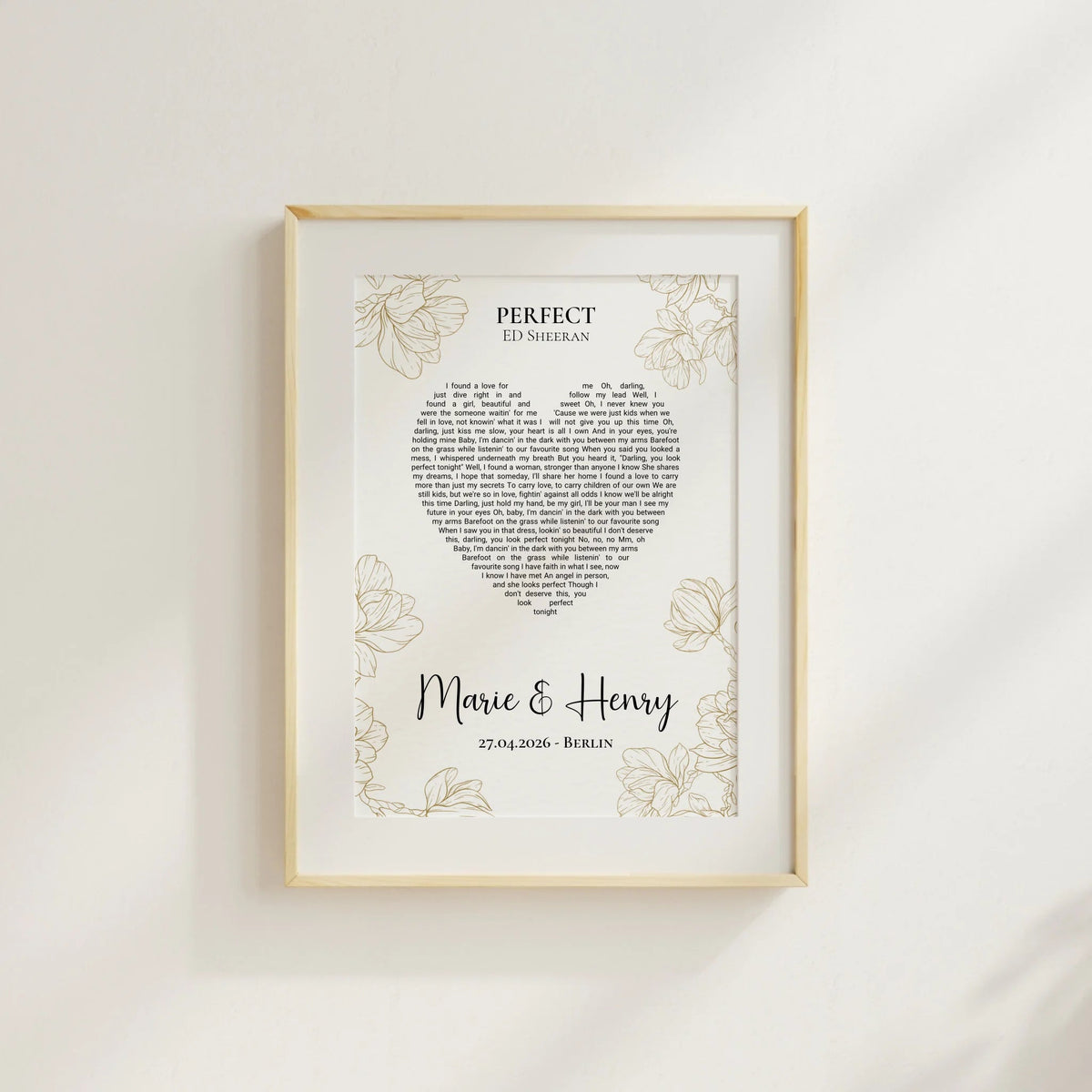 Personalisiertes Songtext Poster mit Namen, Wunschsong und Untertitel Little Mathilda Little Mathilda Poster