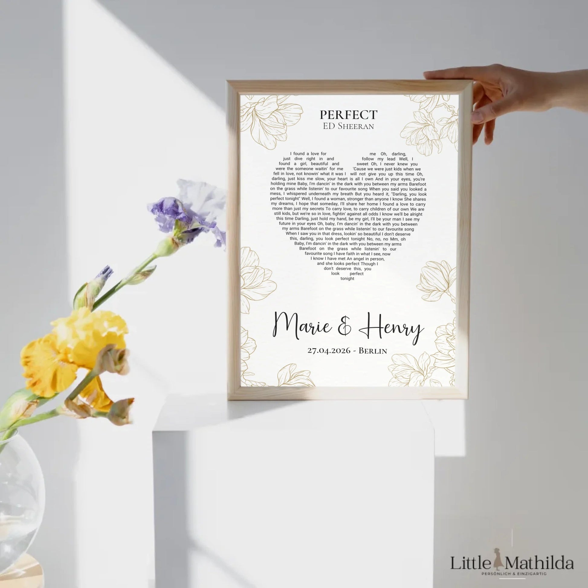 Personalisiertes Songtext Poster mit Namen, Wunschsong und Untertitel Little Mathilda Little Mathilda Poster