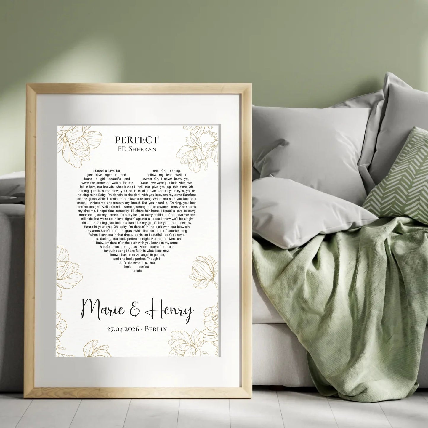 Personalisiertes Songtext Poster mit Namen, Wunschsong und Untertitel Little Mathilda Little Mathilda Poster