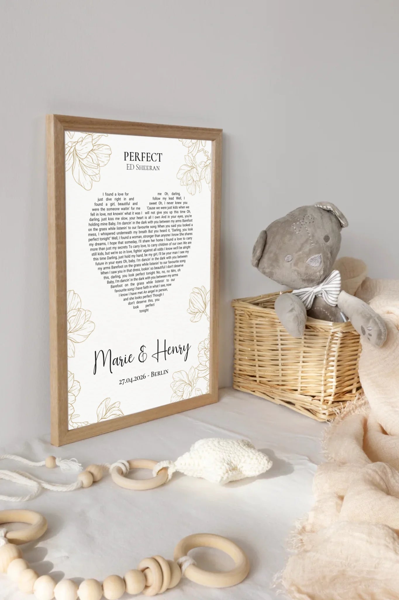 Personalisiertes Songtext Poster mit Namen, Wunschsong und Untertitel Little Mathilda Little Mathilda Poster