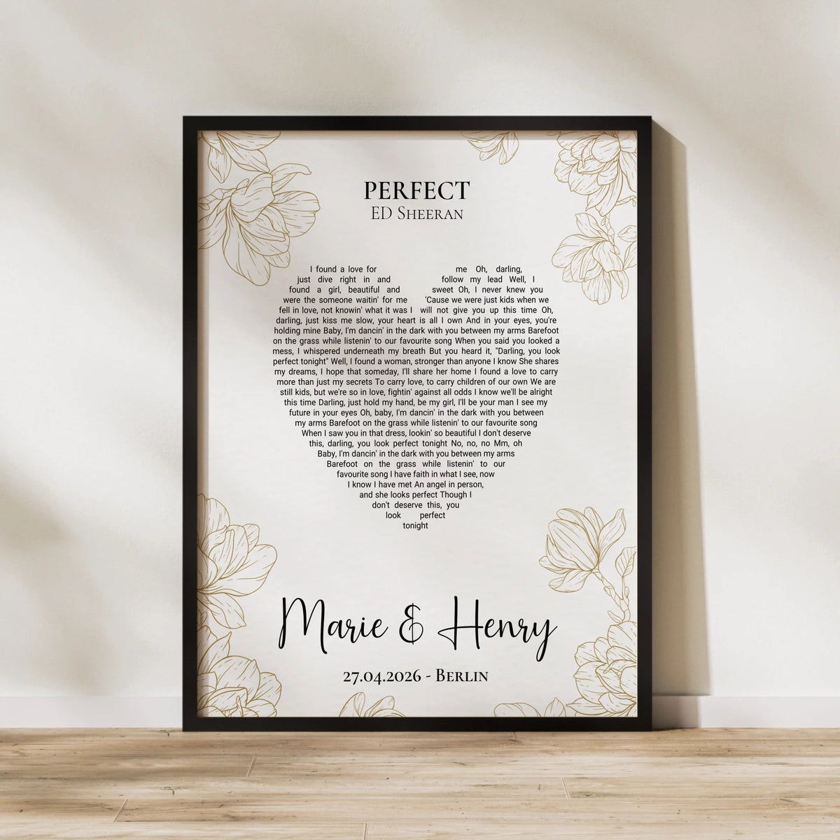 Personalisiertes Songtext Poster mit Namen, Wunschsong und Untertitel Little Mathilda Little Mathilda Poster