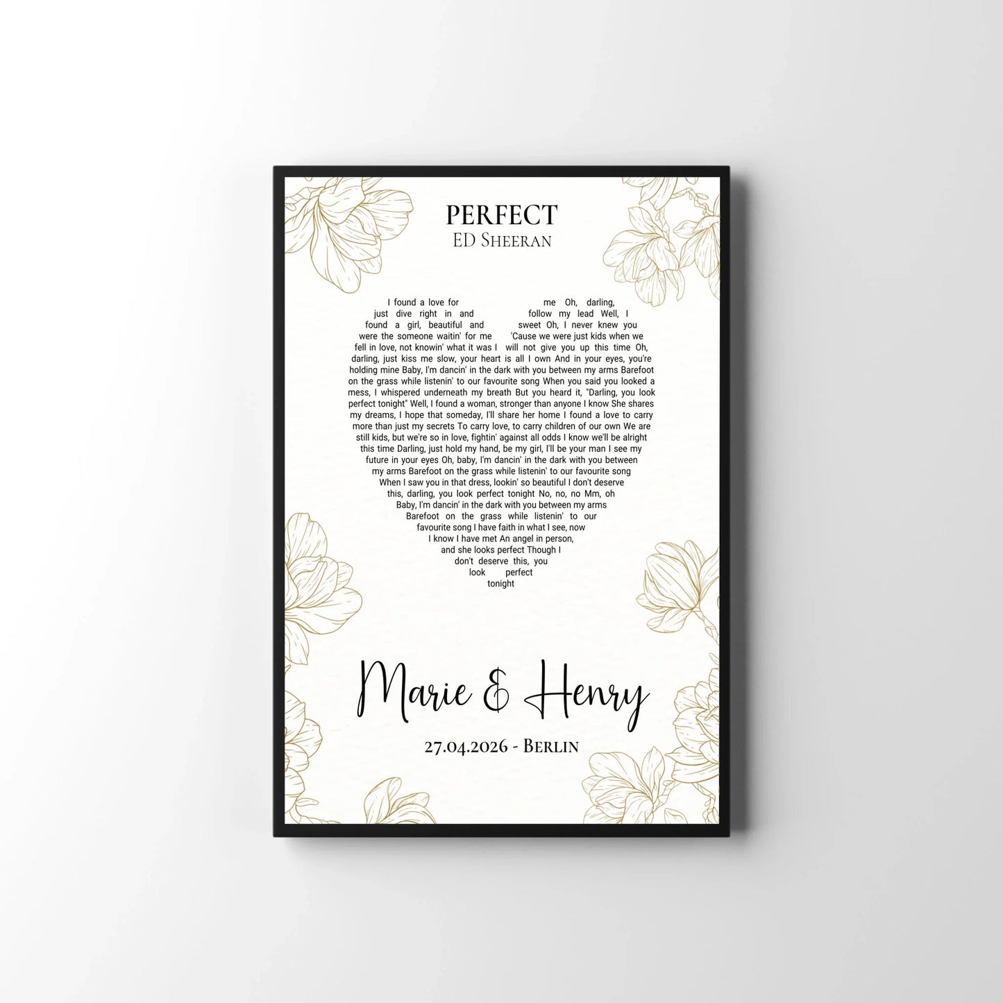 Personalisiertes Songtext Poster mit Namen, Wunschsong und Untertitel Little Mathilda Little Mathilda Poster