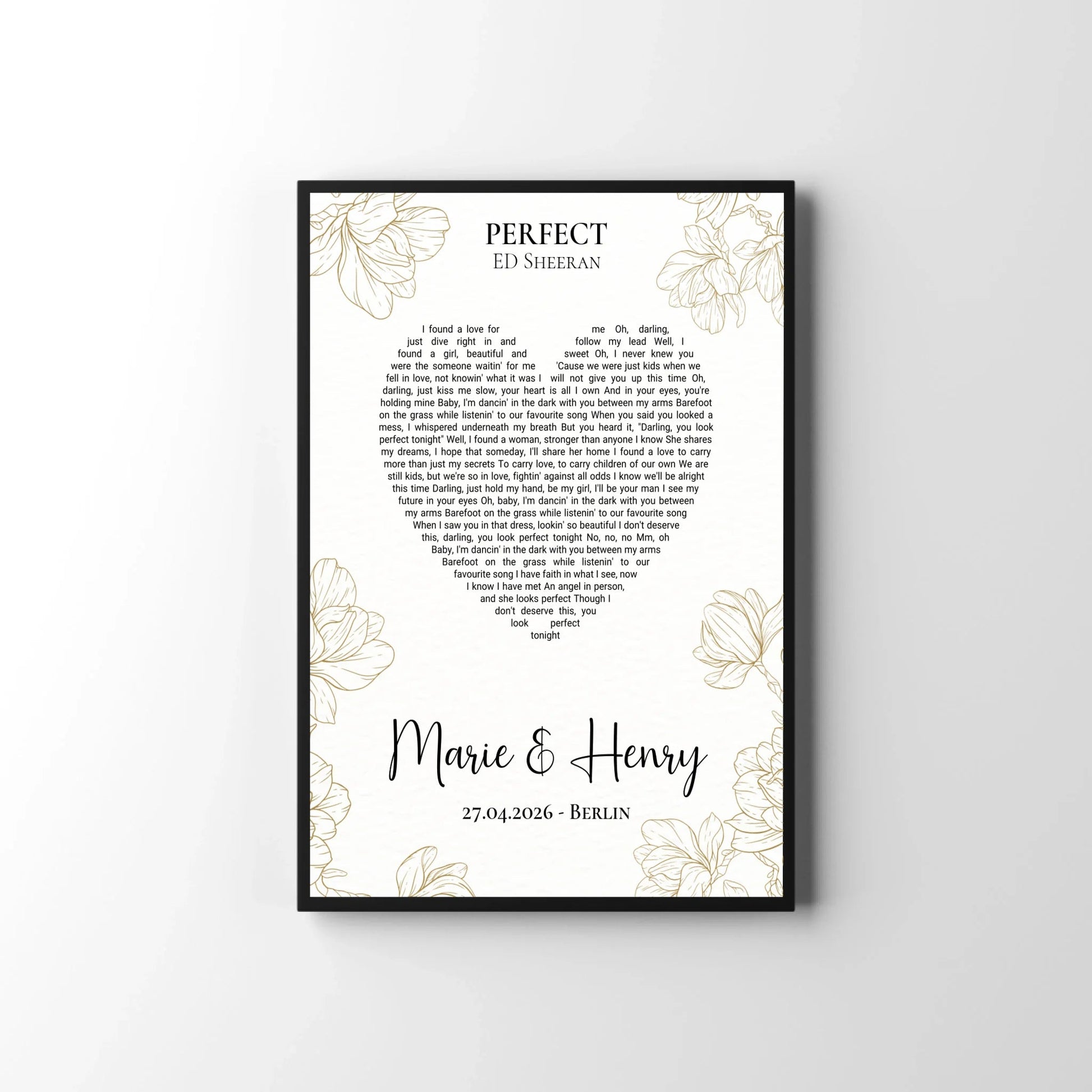 Personalisiertes Songtext Poster mit Namen, Wunschsong und Untertitel Little Mathilda Little Mathilda Poster