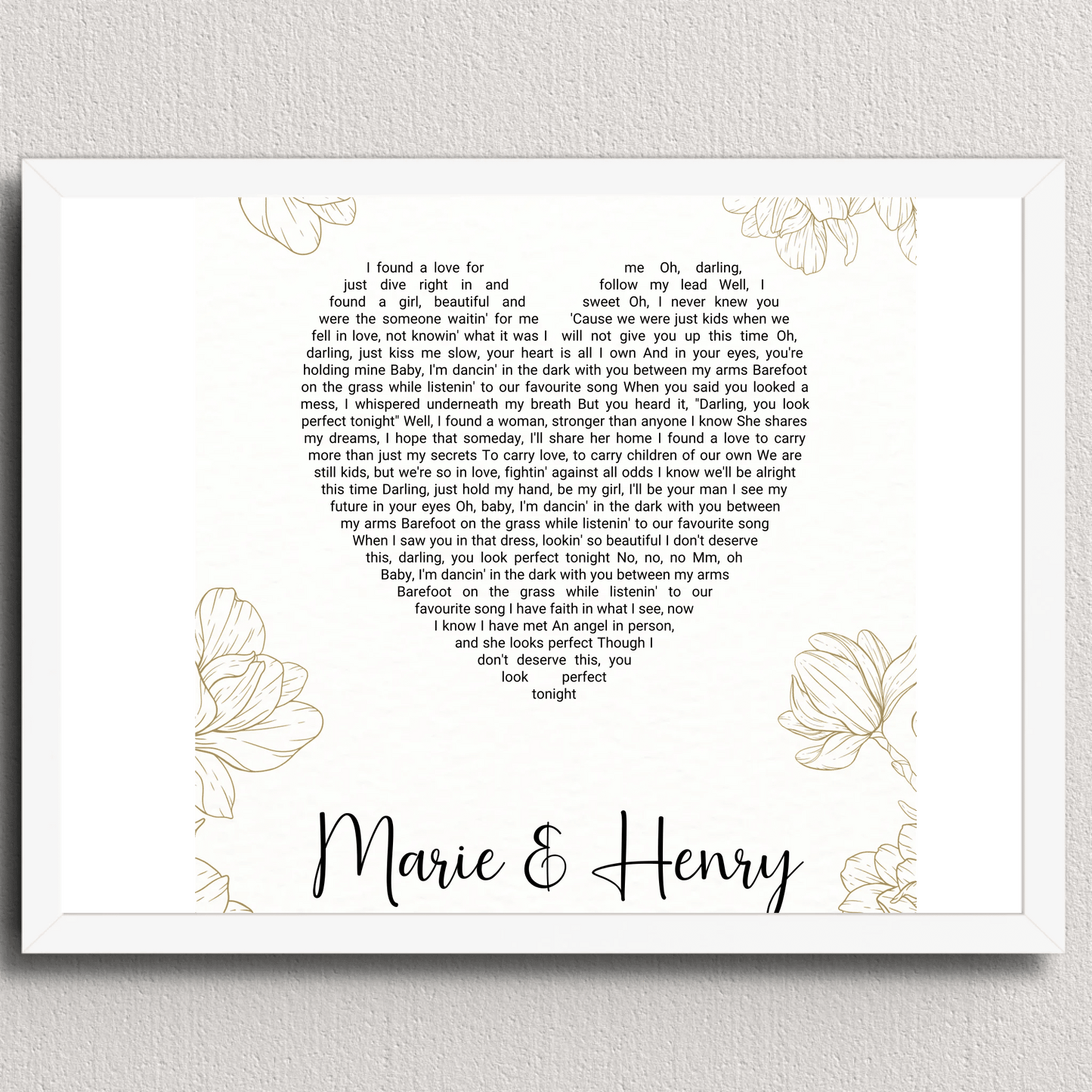 Personalisiertes Songtext Poster mit Namen, Wunschsong und Untertitel Little Mathilda Little Mathilda Poster