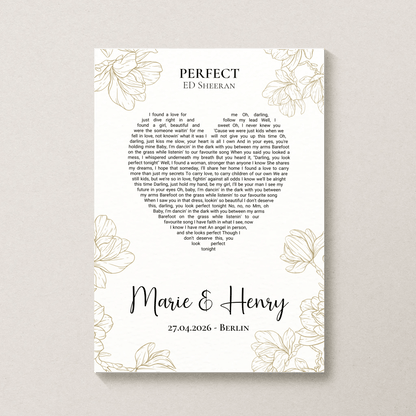 Personalisiertes Songtext Poster mit Namen, Wunschsong und Untertitel Little Mathilda Little Mathilda Poster