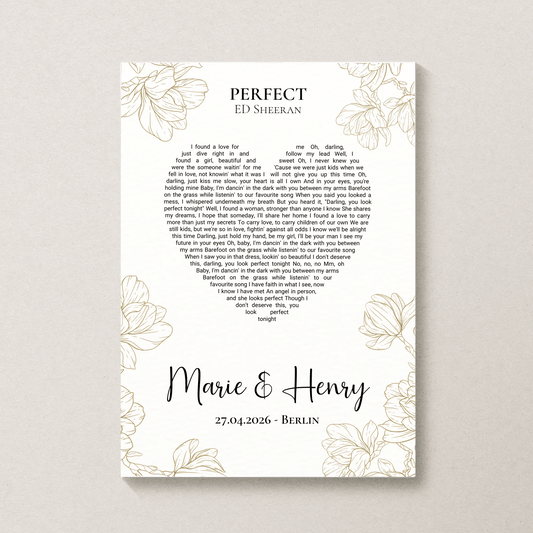 Personalisiertes Songtext Poster mit Namen, Wunschsong und Untertitel Little Mathilda Little Mathilda Poster