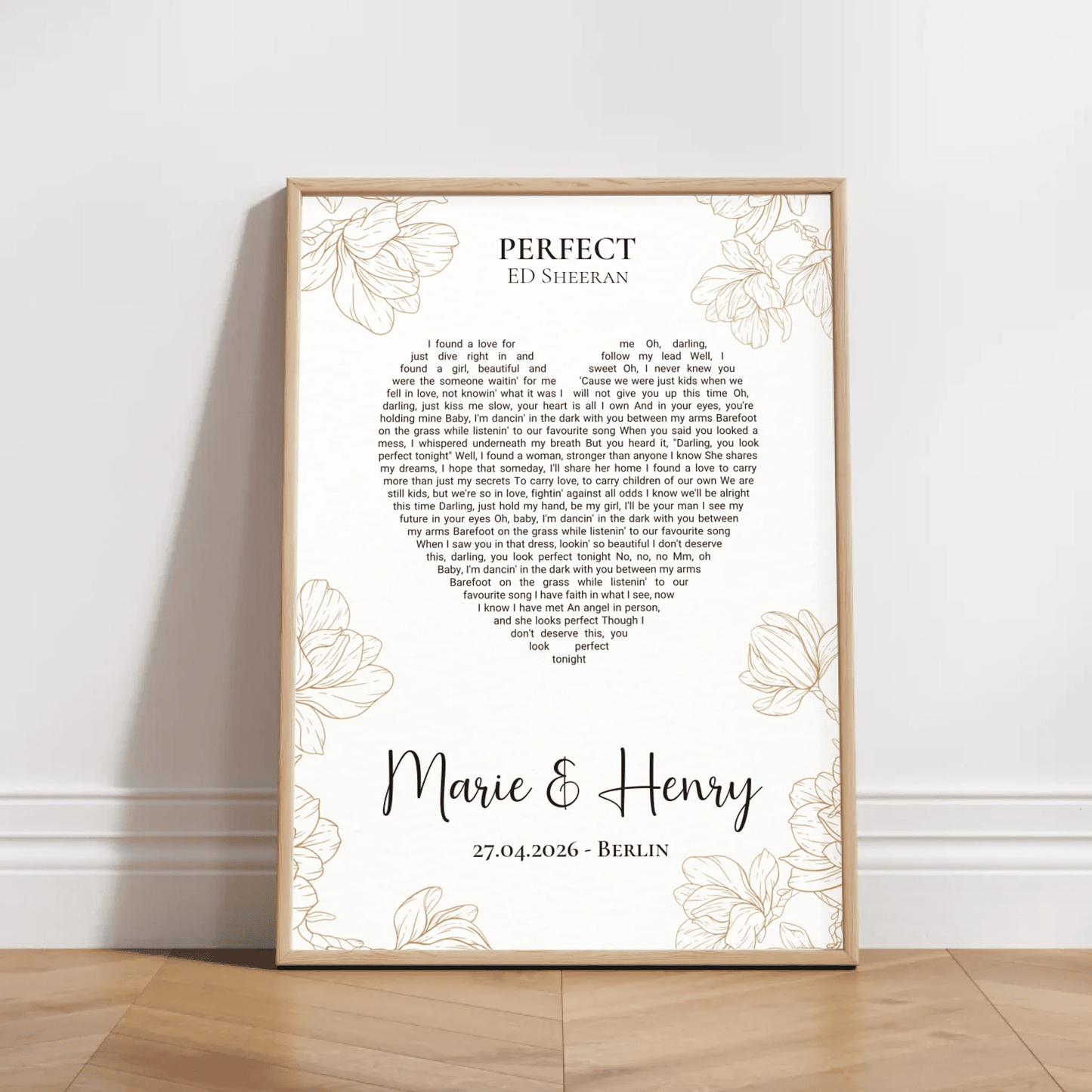 Personalisiertes Songtext Poster mit Namen, Wunschsong und Untertitel Little Mathilda Little Mathilda Poster