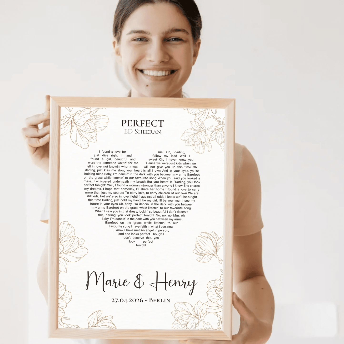 Personalisiertes Songtext Poster mit Namen, Wunschsong und Untertitel Little Mathilda Little Mathilda Poster