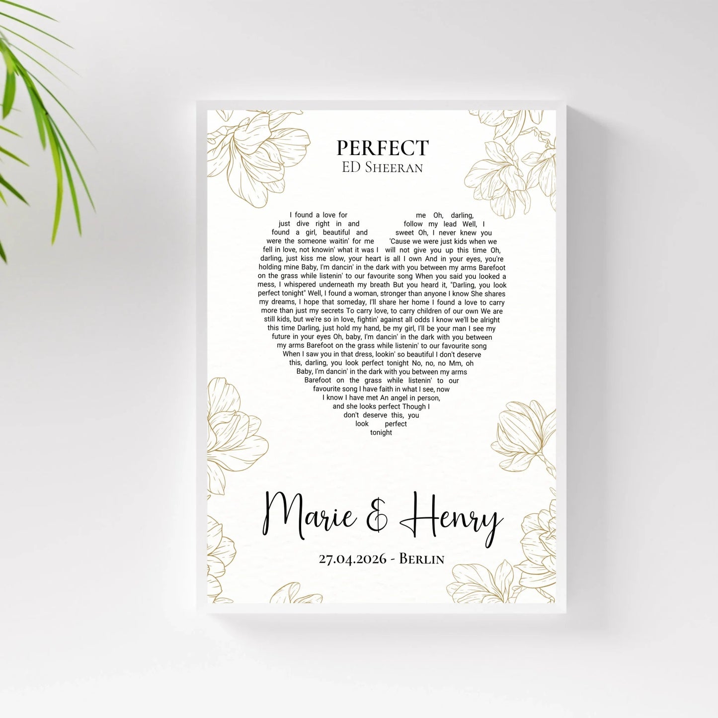 Personalisiertes Songtext Poster mit Namen, Wunschsong und Untertitel Little Mathilda Little Mathilda Poster